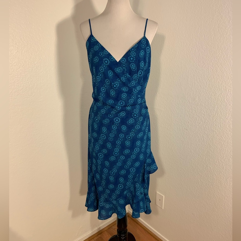 NWT Daisy Fuentes Blue Spaghetti Strap Dress - Size 16